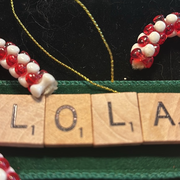 Ornament LOLA Personalized Tiles PLUS 2 Candy Cane Ornaments GIFTBAG Fin… - Picture 3 of 3
